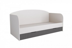 ЛАВИС ДКД 2000.1 Кровать с ящиками 900 (белый/графит софт) в Сургуте - surgut.mebel24.online | фото