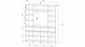 ЛЕНОРА Спальный гарнитур (модульный) графит в Сургуте - surgut.mebel24.online | фото 9