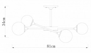 Люстра на штанге Arte Lamp Marco A2703PL-6SG в Сургуте - surgut.mebel24.online | фото 2