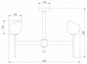 Люстра на штанге Eurosvet Arrista 60130/6 латунь Smart в Сургуте - surgut.mebel24.online | фото 2