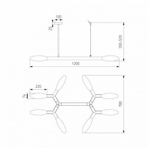 Люстра на штанге Eurosvet Covalent 30180 черный в Сургуте - surgut.mebel24.online | фото 3