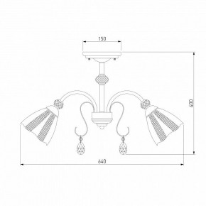 Люстра на штанге Eurosvet Floranse 30155/5 античная бронза в Сургуте - surgut.mebel24.online | фото 3