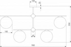 Люстра на штанге Eurosvet Marbella 60147/6 черный в Сургуте - surgut.mebel24.online | фото 3