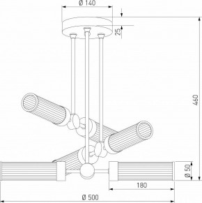 Люстра на штанге Eurosvet Oriens 60166/6 латунь в Сургуте - surgut.mebel24.online | фото 5