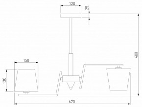 Люстра на штанге Eurosvet Ozark 60149/6 латунь в Сургуте - surgut.mebel24.online | фото 4