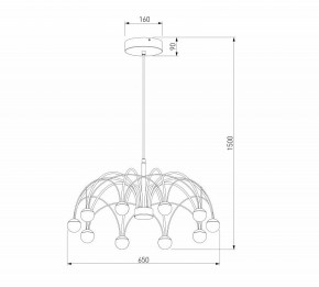 Люстра на штанге Eurosvet Ragno 90030/10 LED золото в Сургуте - surgut.mebel24.online | фото 5
