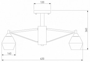 Люстра на штанге Eurosvet Takara 70135/5 кофе в Сургуте - surgut.mebel24.online | фото 2