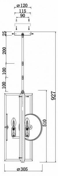 Люстра на штанге Maytoni Marmo MOD099PL-03G в Сургуте - surgut.mebel24.online | фото 4