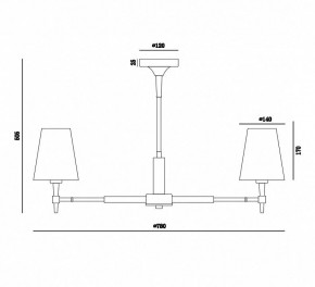 Люстра на штанге Maytoni Zaragoza H001CL-05BS в Сургуте - surgut.mebel24.online | фото 6