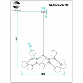 Люстра на штанге ST-Luce Chieti SL1506.203.08 в Сургуте - surgut.mebel24.online | фото 7