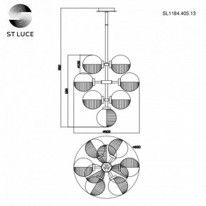 Люстра на штанге ST-Luce Todo SL1184.403.13 в Сургуте - surgut.mebel24.online | фото 5