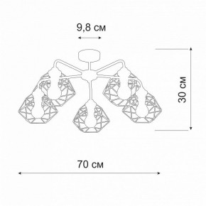 Люстра на штанге Vitaluce V4258 V4258-0/5PL в Сургуте - surgut.mebel24.online | фото 2