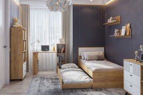 МИЛАН Детская (Дуб Золотой/Белый матовый) в Сургуте - surgut.mebel24.online | фото 47