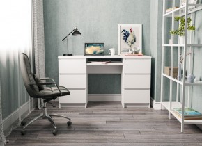 МОРИ МС-2 Стол 6 ящиков (белый) в Сургуте - surgut.mebel24.online | фото