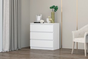 МС "Хилтон" Комод №2 800 (3 ящ.) белый текстурный в Сургуте - surgut.mebel24.online | фото