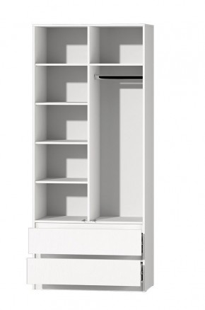 МС "Хилтон" Шкаф №3 900 (Белый текстурный) в Сургуте - surgut.mebel24.online | фото 3