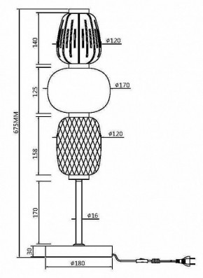 Настольная лампа декоративная Maytoni Pattern MOD267TL-L28CH3K в Сургуте - surgut.mebel24.online | фото 4