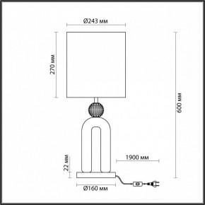 Настольная лампа декоративная Odeon Light Bagel 5410/1T в Сургуте - surgut.mebel24.online | фото 4