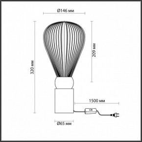Настольная лампа декоративная Odeon Light Elica 5402/1T в Сургуте - surgut.mebel24.online | фото 4
