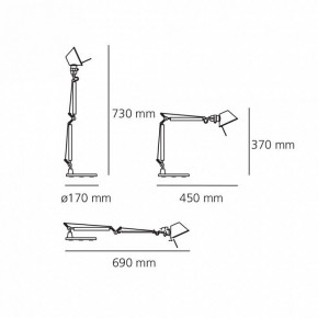 Настольная лампа офисная Artemide  0011860A в Сургуте - surgut.mebel24.online | фото