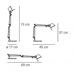 Настольная лампа офисная Artemide  A001300 в Сургуте - surgut.mebel24.online | фото 4