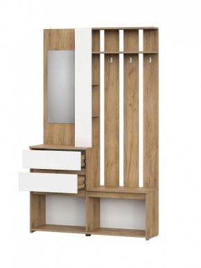 НЕКСТ 1 Вешалка с зеркалом + Шкаф 2-х ств. с ящиками в Сургуте - surgut.mebel24.online | фото 5