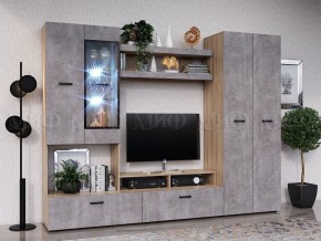 Нэнси New Пенал (ЛДСП) Бетон светлый/Сонома в Сургуте - surgut.mebel24.online | фото 3