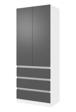 ПАРУС Шкаф 2-х ств. 800 (белый/графит) в Сургуте - surgut.mebel24.online | фото