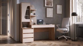 ПИФАГОР Стол компьютерный (дуб вотан/кашемир) в Сургуте - surgut.mebel24.online | фото