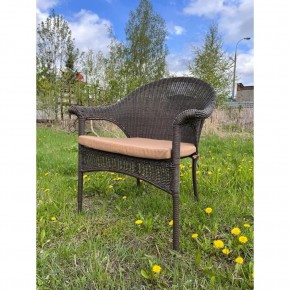 Плетеное кресло LV-140B-Brown с подушкой в комплекте в Сургуте - surgut.mebel24.online | фото
