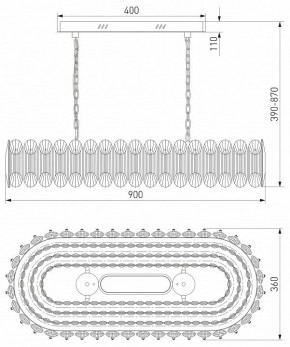 Подвесная люстра Bogate-s Chaleur 423/1 в Сургуте - surgut.mebel24.online | фото 5