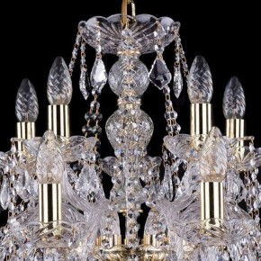 Подвесная люстра Bohemia Ivele Crystal 1411 1411/10+5/240/G/Leafs в Сургуте - surgut.mebel24.online | фото 4
