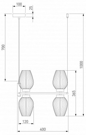 Подвесная люстра Eurosvet Alva 30183/4 латунь в Сургуте - surgut.mebel24.online | фото 4