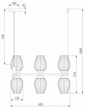 Подвесная люстра Eurosvet Alva 30183/6 латунь в Сургуте - surgut.mebel24.online | фото 4