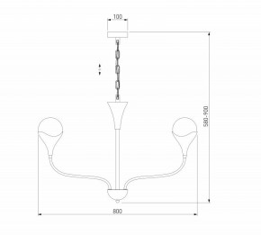 Подвесная люстра Eurosvet Calyx 60169/6 никель в Сургуте - surgut.mebel24.online | фото 3