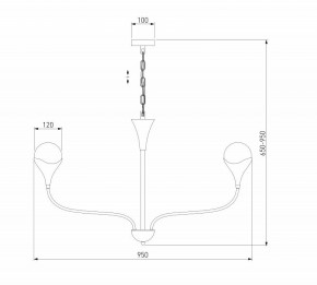 Подвесная люстра Eurosvet Calyx 60169/8 никель в Сургуте - surgut.mebel24.online | фото 3