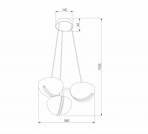 Подвесная люстра Eurosvet Emisfero 50083/3 LED золото в Сургуте - surgut.mebel24.online | фото 6