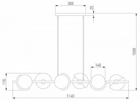 Подвесная люстра Eurosvet Moity 70149/6 черный/латунь в Сургуте - surgut.mebel24.online | фото 5