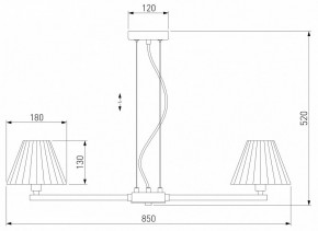 Подвесная люстра Eurosvet Peony 60136/8 хром/графит в Сургуте - surgut.mebel24.online | фото 3