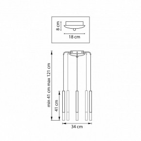 Подвесная люстра Lightstar Tubo L5T747143 в Сургуте - surgut.mebel24.online | фото 3