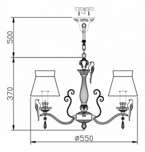 Подвесная люстра Maytoni Bird ARM013-03-W в Сургуте - surgut.mebel24.online | фото 6