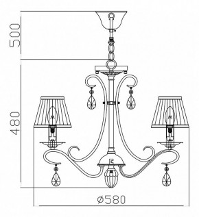 Подвесная люстра Maytoni Brionia ARM172-05-G в Сургуте - surgut.mebel24.online | фото 5