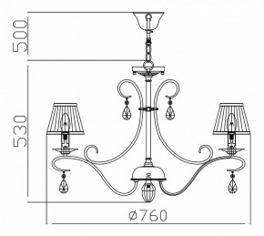 Подвесная люстра Maytoni Brionia ARM172-08-G в Сургуте - surgut.mebel24.online | фото 9