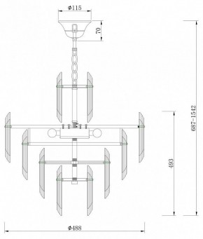 Подвесная люстра Maytoni Flare DIA200PL-06G в Сургуте - surgut.mebel24.online | фото 7