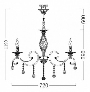 Подвесная люстра Maytoni Grace ARM247-08-G в Сургуте - surgut.mebel24.online | фото 4