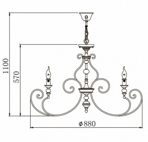 Подвесная люстра Maytoni Karina H631-PL-08-B в Сургуте - surgut.mebel24.online | фото 3