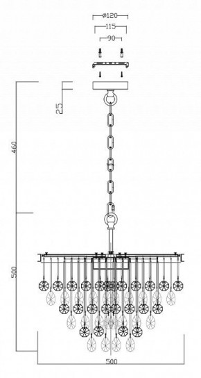 Подвесная люстра Maytoni Linn MOD091PL-05G в Сургуте - surgut.mebel24.online | фото 5