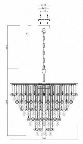 Подвесная люстра Maytoni Linn MOD091PL-09G в Сургуте - surgut.mebel24.online | фото 4