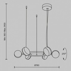 Подвесная люстра Maytoni Mind MOD299PL-L60BC3K в Сургуте - surgut.mebel24.online | фото 4