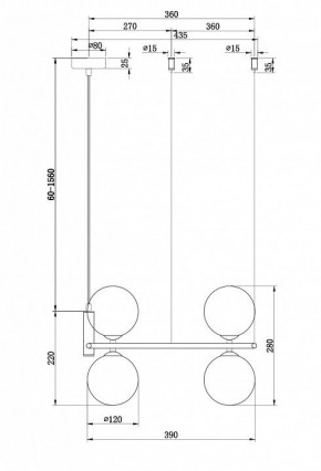 Подвесная люстра Maytoni Ring MOD013PL-04W в Сургуте - surgut.mebel24.online | фото 4